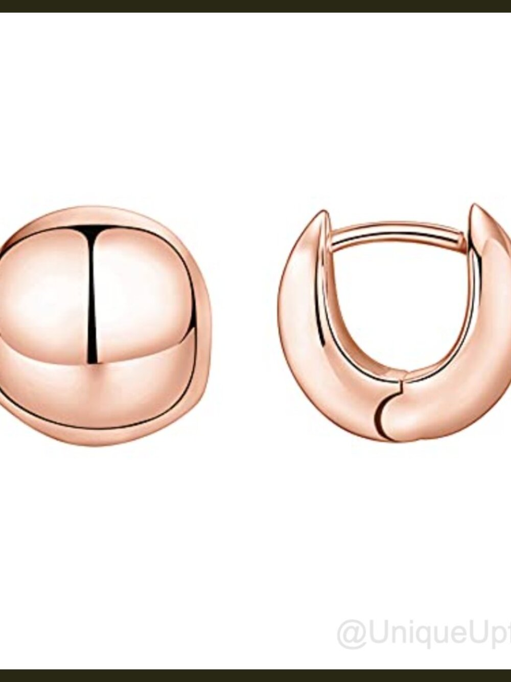 14K Gold Plated Chunky Huggie Hoop Earrings with 925 Sterling Silver Post